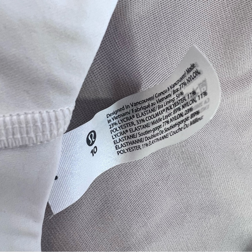 Lululemon Energy Longline Bra - white - 10 - NWT - Picture 4 of 14